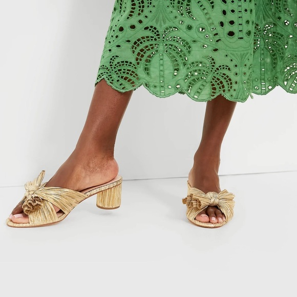 Loeffler Randall Gold Emilia Bow Sandal - Picture 2 of 8